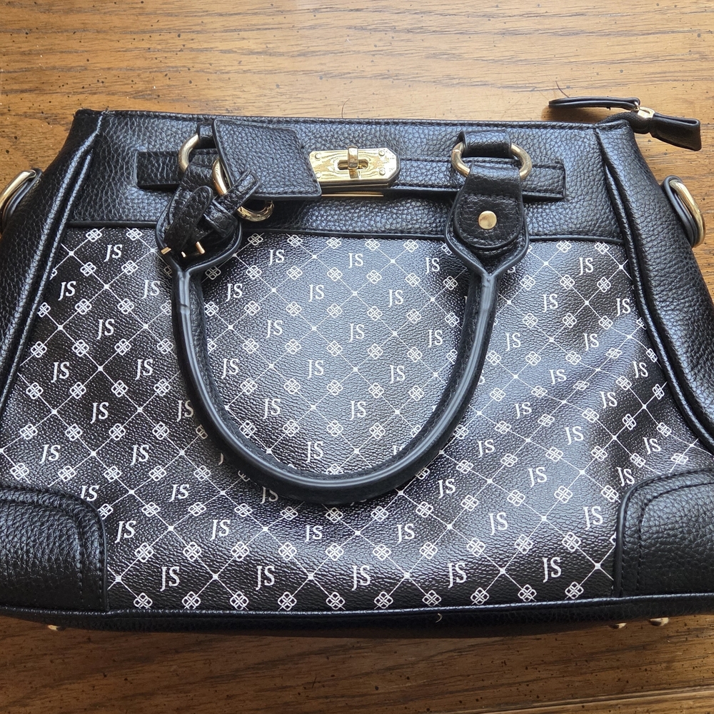 JS Black and Gray Women's Satchel